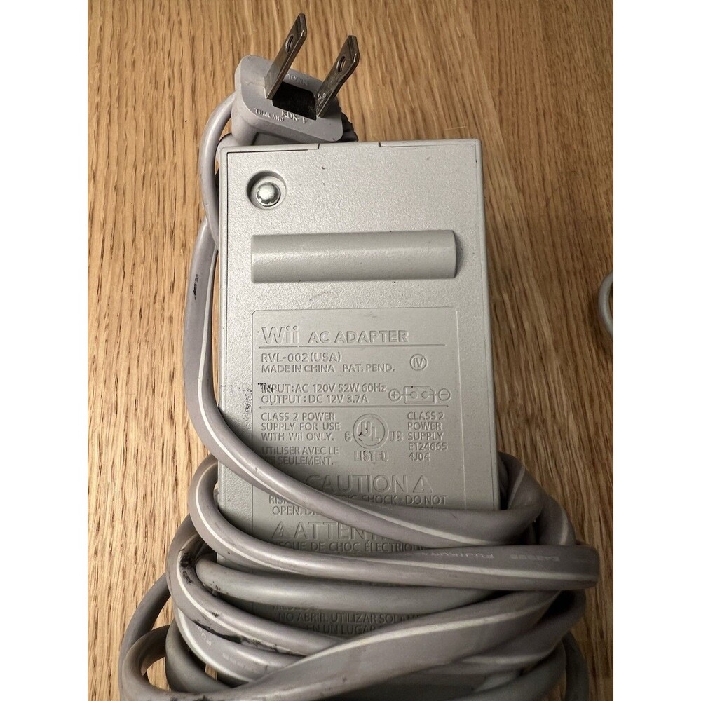 Nintendo Wii AC Adapter, RLV-002 class 2 power supply UNTESTED